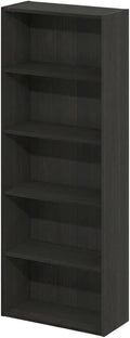 Furnifact Espresso Bookcase with Classic Wooden Design, Sturdy Construction, Single Piece, Ideal for Home or Office Storage