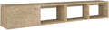 Furnifact Oak Floating Wall Mounted TV Stand for 75 Inch Televisions, Engineered Wood Construction, Modern Design, Concealed Storage, Wall-Mountable Style