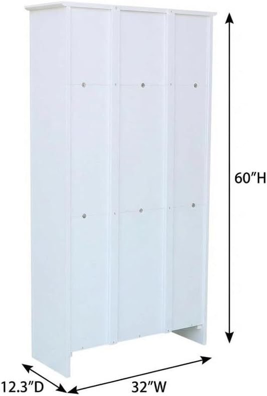 Furnifact White Bookcase with Lightweight Design, Easy-to-Clean Surface, Modern Style, Sturdy Construction for Home or Office Storage