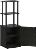 Furnifact Blackwood TV Stand, 2-Tier Tall Display Rack, Storage Cabinet, Modern Design, Durable Material, Living Room Entertainment