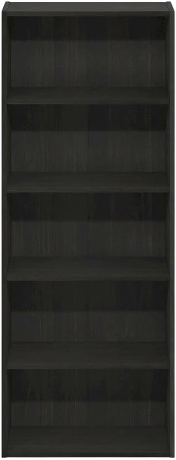 Furnifact Espresso Bookcase with Classic Wooden Design, Sturdy Construction, Single Piece, Ideal for Home or Office Storage