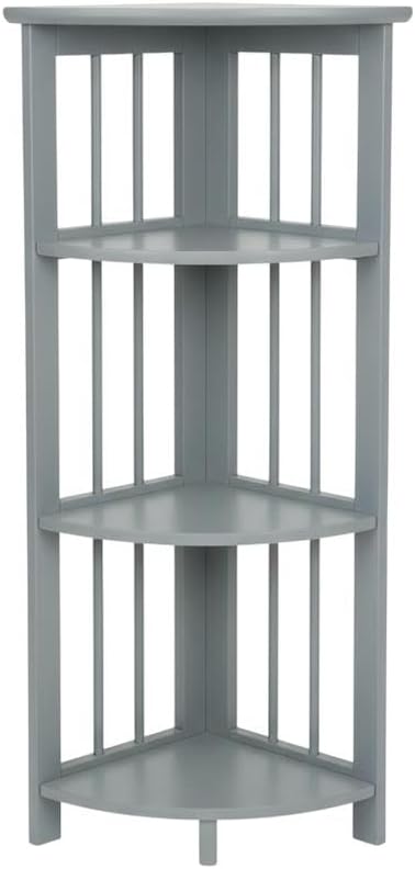 Furnifact Slate Gray Bookcase with Open Shelves for Organized Storage, Modern Design, Durable Construction, Suitable for Living Room or Office
