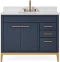 Tennant Brand 42 inch Modern Style Beatrice Bathroom Sink Vanity (Navy Blue, 42 inch)
