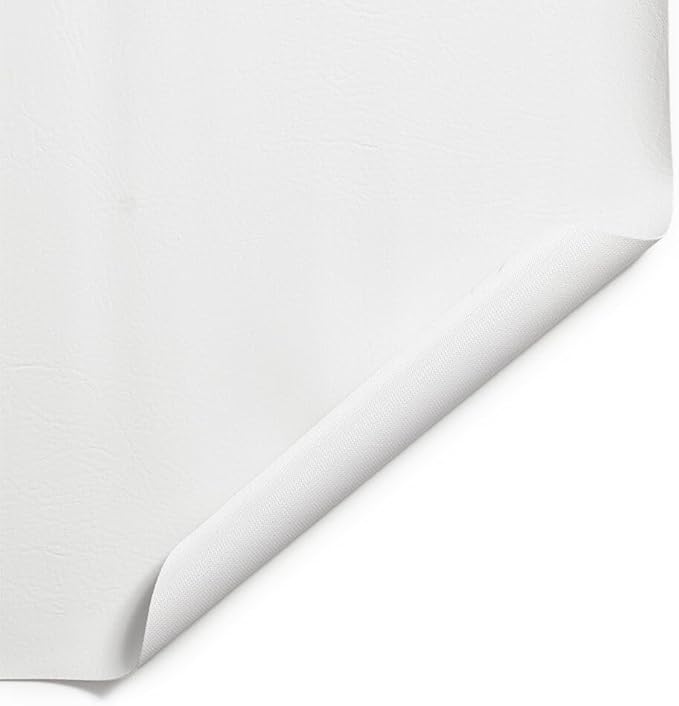 Ottertex Vinyl Fabric Faux Leather Pleather Upholstery 54" Wide by The Yard (10 Yard, White)