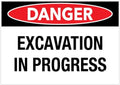 Danger Excavation In Process Sign Outdoor, Uv Printed Rust Free Aluminum 12 X 8 In,Yard Sign For Home, Business, Driveway Alert