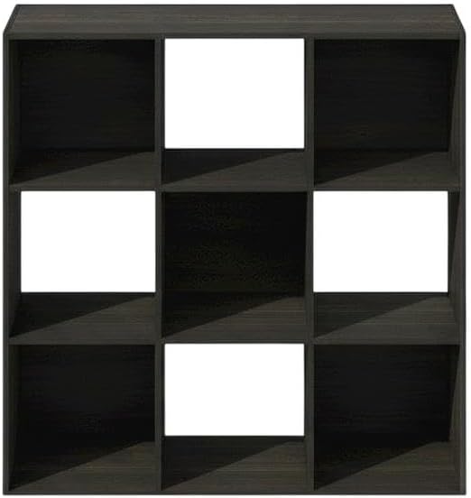 Furnifact Espresso Bookcase with Sturdy Wooden Construction, Spacious Storage, Elegant Finish, Ideal for Home and Office Organization
