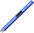 Electric Arc Windproof Lighter Flameless USB Rechargeable Lighter with Safety Lock for Candle BBQ Camping (Dark Blue)