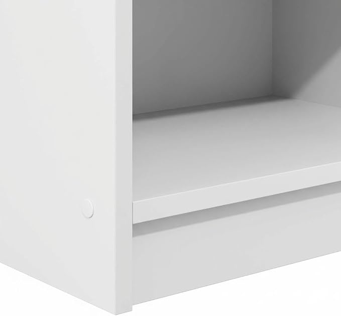 Furnifact White Bookcase, Wooden Shelving Unit for Living Room and Office, Sturdy Storage Solution, Modern Design, Durable Wood Material