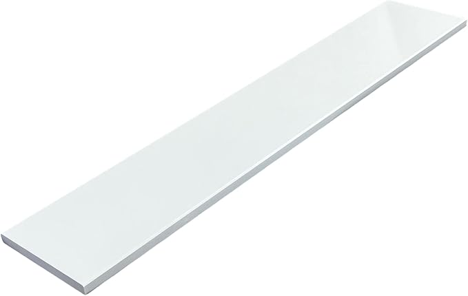 Super White Engineered Marble Threshold for Shower Curb, Bathroom Vanity Backsplash, Window Sill, Door Transitions (6" x 36")