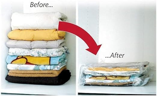 24 Pack The Largest Vacuum Seal Storage Bag Space Saver 51"x40"in (130x100cm) Jumbo size Airtight, Waterproof, for Clothes, Blankets, Pillows, Bedding, Winter Closet Organizing, Comforters.