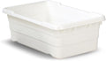 ULTRASOURCE Food Approved Bus Totes/Meat Lug (4 Totes and 4 Frosted Lids, White)