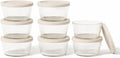 DURA LIVING 16-Piece Glass Food Storage Containers Set (8 Containers + 8 BPA-Free Lids) | 1-Cup, Leakproof | Microwave, Freezer, Oven & Dishwasher Safe | Ideal for Meal Prep & Pantry Organization