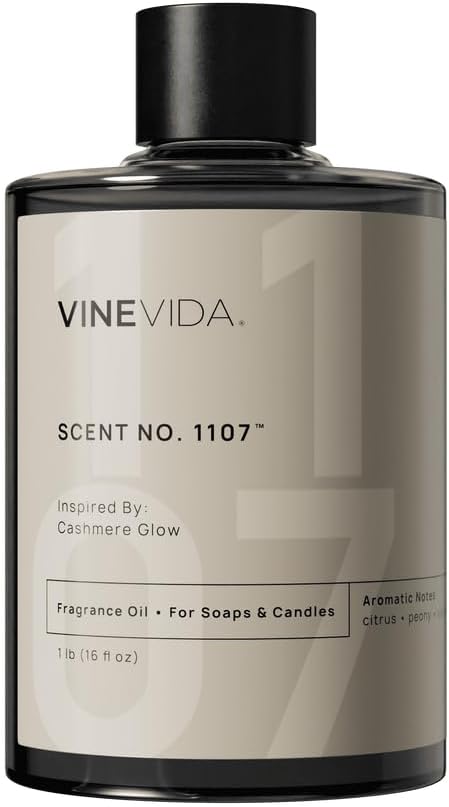 VINEVIDA [16oz] Cashmere Glow Fragrance Oil for Candle Making - Made in USA Scents for Soap Making - Natural Candle Fragrance Oil
