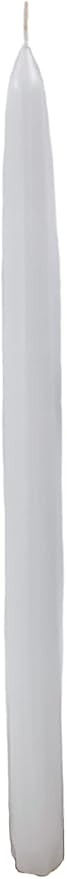 12 Inch Taper Candles, Premium Quality Candles Hand-Dipped Tapered Candles, Dripless, Smokeless and Unwrapped Bulk Pack for Events - Set of 12 (12 Inches, White)
