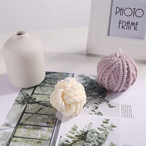 2-Pack Silicone Molds: 3D Candle Molds, Yarn Ball Molds (Coarse & Fine), Fondant Mold for Candle & Baking