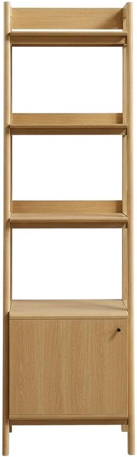 Furnifact Oak Bookshelf with Durable Wooden Construction, 21-Inch Height, Modern Design, Suitable for Living Room, Office, or Bedroom Storage