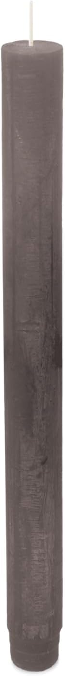 Spaas 12 x 12 Rustic Unscented Household Candles, Paraffin Wax Taupe, D 21 mm x H 250 mm