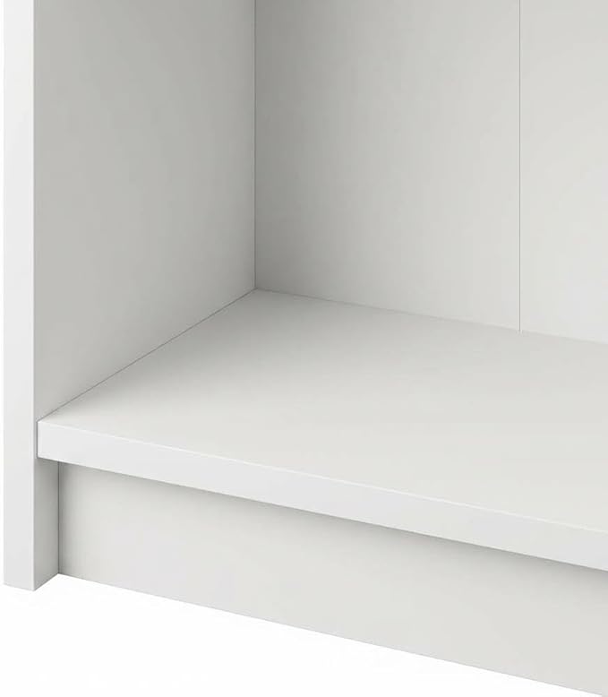 Furnifact White Bookcase with Modern Design, Durable Wooden Construction, Easy Assembly, Suitable for Living Room or Office Storage