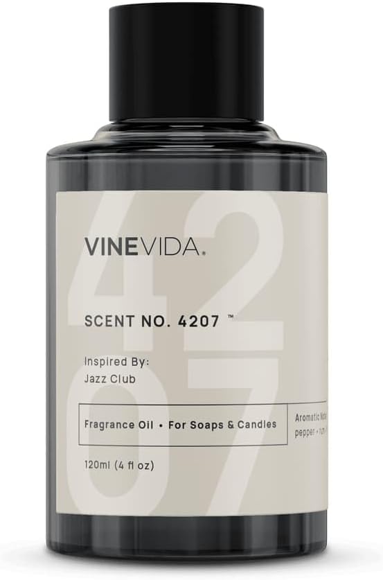 VINEVIDA [120 Ml] Scent NO. 4207 Inspired by Jazz Club | Premium Fragrance Oil for Candle Making & Soap Making | Candle Scents for Soy Wax | Scented Oils for Car Freshies & Bath Products
