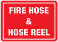 Fire Hose Hose Reel Signs Outdoor, Uv Printed Aluminum 12 X 8 In, Weatherproof And Security Signs For Home Or Business