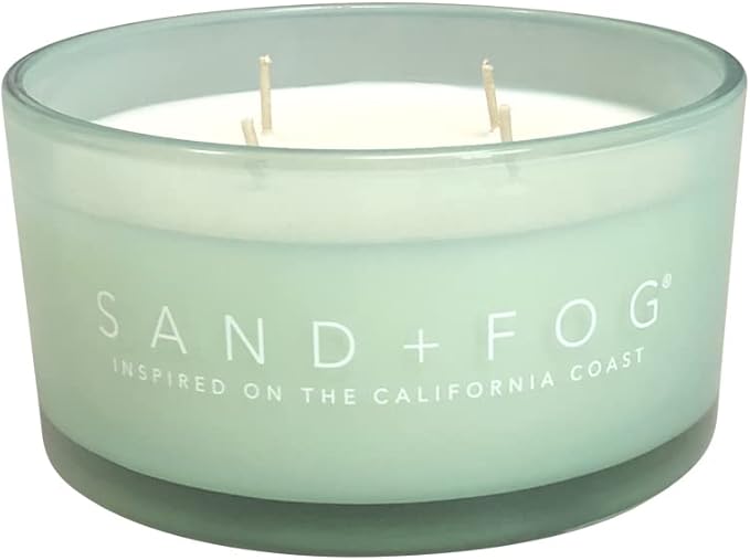 Sand + Fog Scented Candle - Eucalyptus Spa - Additional Scents and Sizes – 100% Cotton Lead-Free Wick - Luxury Air Freshening Jar Candles - Perfect Home Décor for Your Cocktail Table – 23 oz
