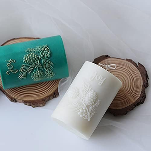 3D Cylinder Pine Cone Candle Mold,Silicone Clay Soap Mould for Making Soy Wax Beeswax Candles Handmade Art Craft