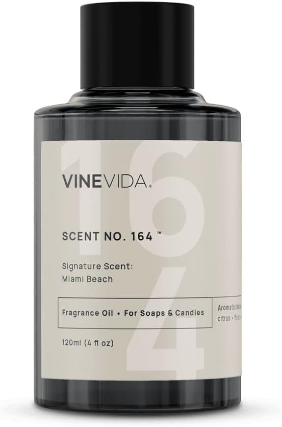 VINEVIDA [4 oz] Miami Beach; Fragrance Oil for Candle Making and Soap Making - Premium Candle Scents for Soy Candles