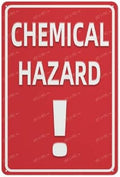 Warning Sign Placards Of Metal Chemical Hazard Wall Or Door Sign Tin Sign For Bedroom, Restaurant, Club, Bar-Perfect Poster Or Gift Idea For Home Decor 8X12 Inch