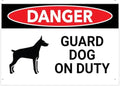 Danger Guard Dog On Duty Sign Metal 12X8 Inch Rust Free Aluminum, Uv Printed, Easy To Mount Weather Resistant For Fence