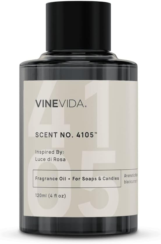 VINEVIDA [120mL] Luce di Rosa Fragrance Oil for Candle Making - Natural Candle Oil Scents - Soap Making Essential Oil - Made in USA