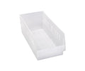 Quantum Storage Systems QSB208CL Hanging Plastic Shelf Bin Storage Containers 17-7/8" Length, 8-3/8" Width, 6" Height, Clear, Pack of 10