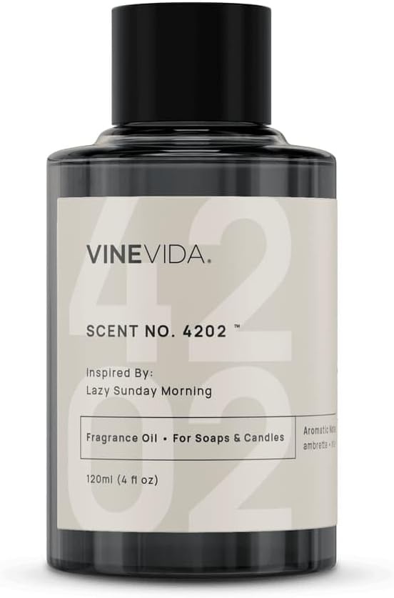 VINEVIDA [120 Ml] Scent NO. 4202 Inspired by Lazy Sunday Morning | Premium Fragrance Oil for Candle Making & Soap Making | Candle Scents for Soy Wax | Scented Oils for Car Freshies & Bath Products