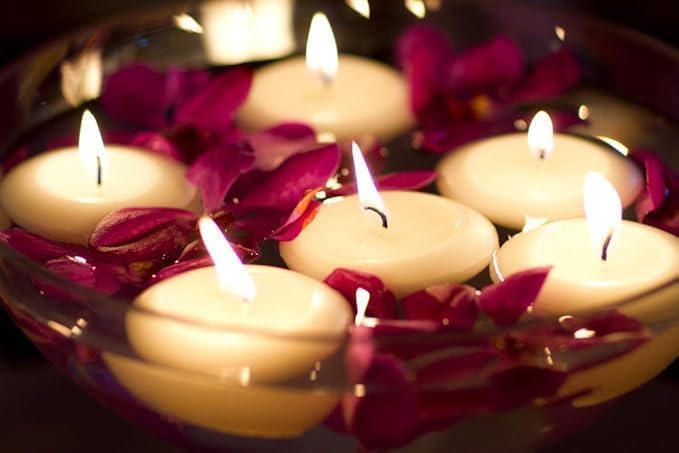 D'light Online Floating Candles Bulk Pack for Events, Weddings, Spa, Home Decor, Special Occasions and Holiday Decorations (Large - 3" (Set of 12), Ivory)