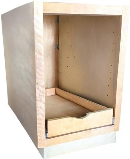 Soft-Closing Drawer, Wood Pull Out Tray Drawer Box Kitchen Cabinet Organizer, Cabinet Slide Out Shelve, Wooden Pull-Out Shelf-Fast and Easy D.I.Y. (18" W×21" D×3" H)