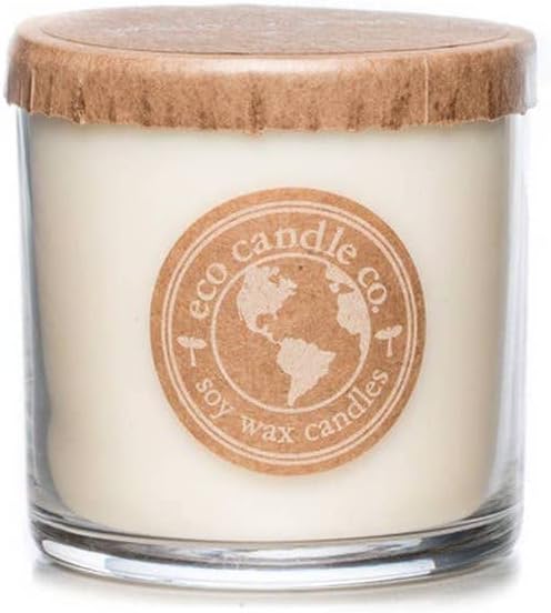 ECO CANDLE CO. Recycled Candle, Eggnog, 6 oz. - Scents of Classic Eggnog, Nutmeg, & Vanilla - 100% Soy Wax, No Lead, Kraft Paper Label & Lid, Hand Poured, Phthalate Free