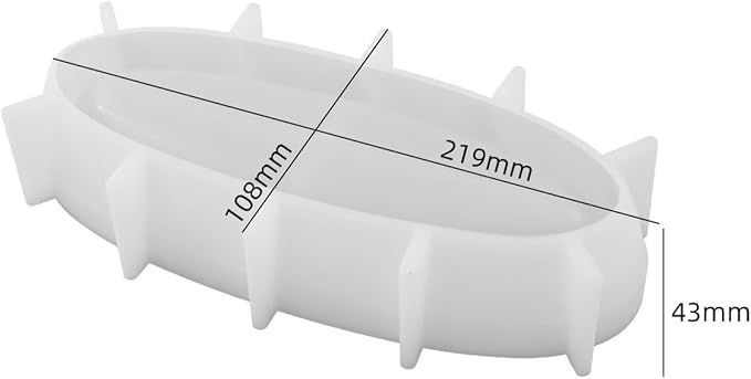 Oval Candle Boat Jar Molds, Creative Silicone Vessels Pot Molds, Concrete Container Storage Tray Making Moulds for Storage Holder Jewelry Box Vase Aroma Cup (S)