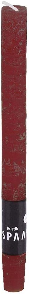Spaas 12 x 12 Rustic Unscented Household Candles, Paraffin Wax Wine red, D 21 mm x H 250 mm
