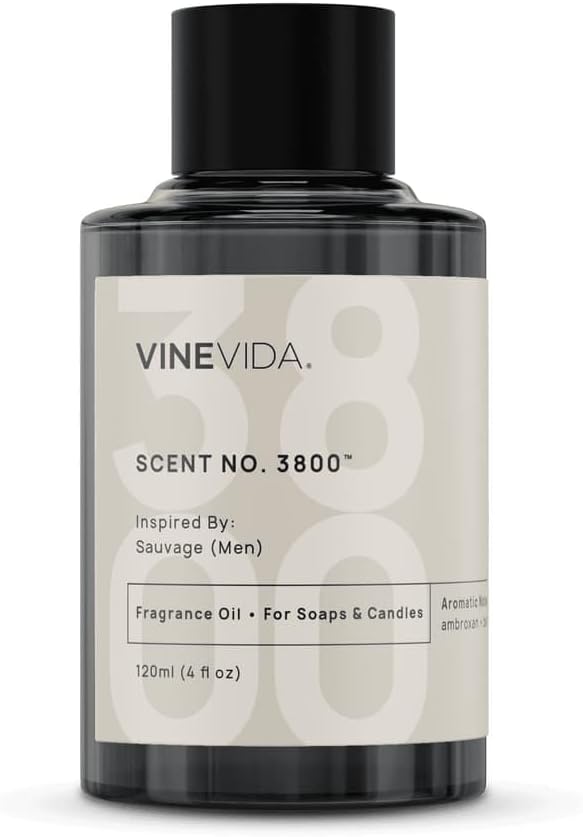 VINEVIDA [120mL] Sauvage (Men) Fragrance Oil for Candle Making - Natural Candle Oil Scents - Soap Making Essential Oil - Made in USA