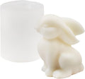 ZAKVOOR 3D Rabbit Candle Silicone Molds Easter Bunny Resin Casting Mould for DIY Candle Making Polymer Clay Craft Plaster Home Decoration