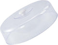 Heat Resistant Round Food Cover with Design Transparent Bowl Lid for Fresh Keeping Microwave Oven Splatter Guard Ergonomic Handle Suitable for Cakes Snacks Fruits and Dishes