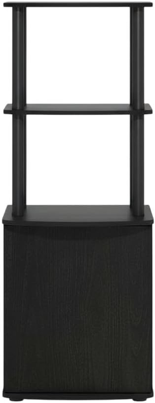 Furnifact Blackwood TV Stand, 2-Tier Tall Display Rack, Storage Cabinet, Modern Design, Durable Material, Living Room Entertainment