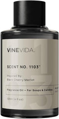 VINEVIDA; Black Cherry Merlot Fragrance Oil for Candle Making & Soap Making, Perfume Oils, Soy Wax Scents, Bath Bombs, Kitchen, Lotion Car Freshies, Diffuser, Room Spray, Laundry 4 Fl Oz (Pack of 1)