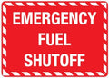 Emergency Fuel Shutoff Sign For House 12" X 8" Yard Sign, Premium Aluminum, Sun-Proof, Rust-Free