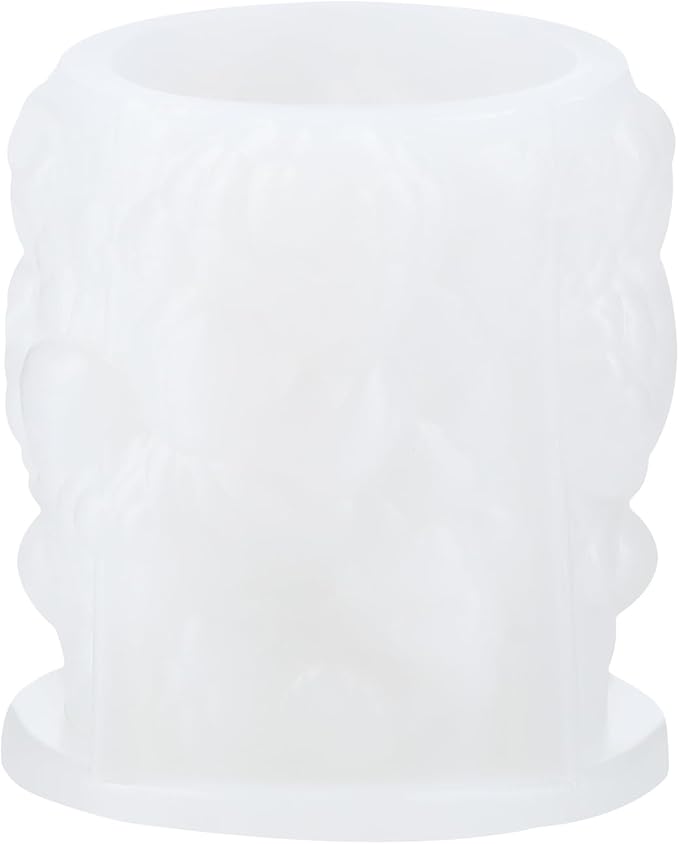 XIAOSHUI Flower Cylinder Candle Mold Flower Pillar Silicone Candle Molds for Candle Making Aromatherapy Candles Gypsum Clay Craft Candle Home Decorate