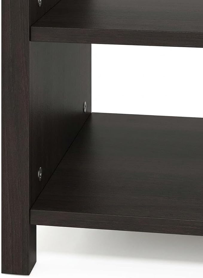 Furnifact Americano Wood TV Stand with Fireplace, Modern Design, Sturdy Construction, Spacious Storage, 70-Inch Wide, Living Room Entertainment Center