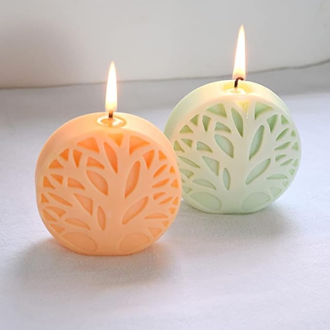 Cestony 3D Tree of Life Silicone Molds for Making Candle Resin Pillar Aromatherapy Gypsum Wax Soap Flower Specimen Clay Craft