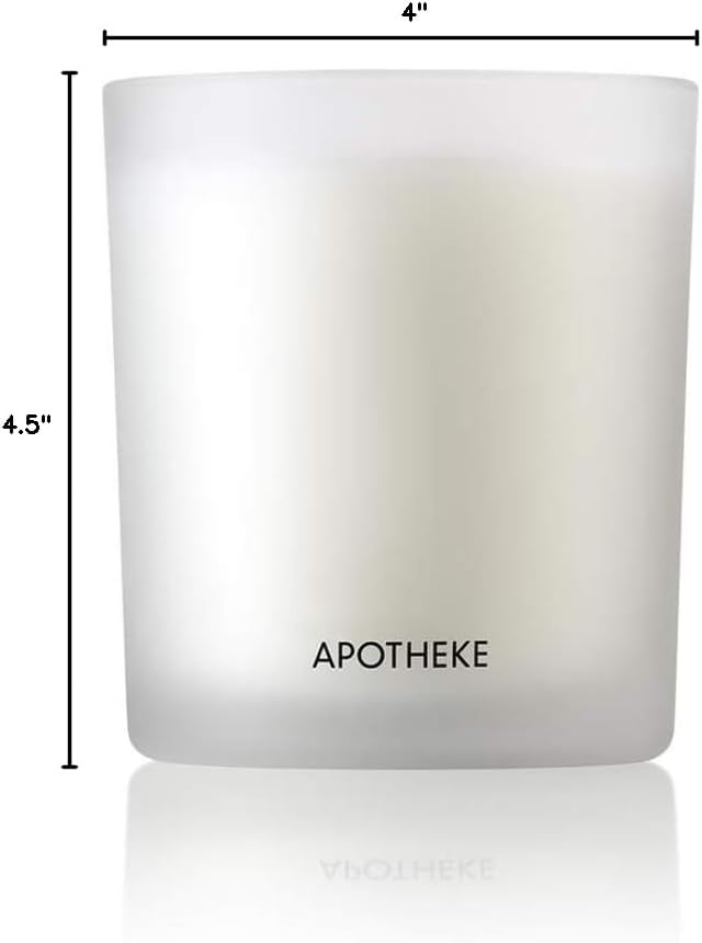 Apotheke Signature Scented Candles for Home, Sea Salt Grapefruit - 10.5 oz - Soy Wax, Non Toxic, Large Jar White - Luxury Candle Gifts for Women & Men - Pepper, Dew Drops, and Tarragon