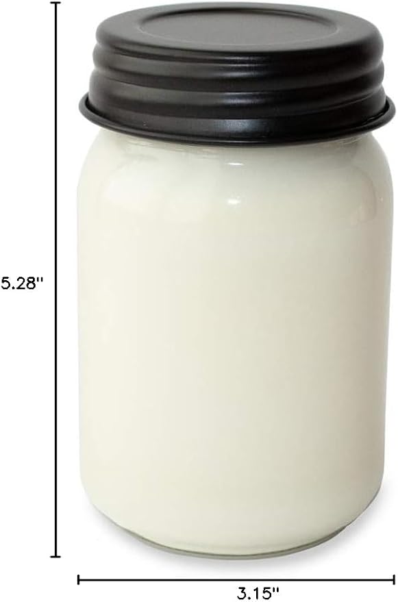Milkhouse Candle Company - Caramel Corn - 13oz Beeswax and Soy Candles - Farmhouse Collection - 100% Natural, Paraffin Free, with Premium Fragrance Oil, Glass Jars with Lids