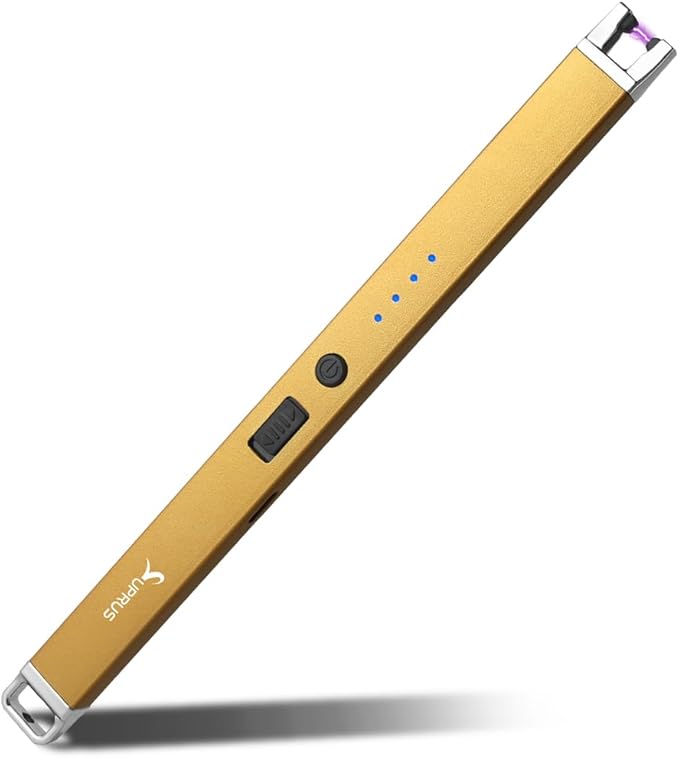 SUPRUS Electric Arc Lighter Windproof Flameless Rechargeable USB Lighter with Safety Lock for Home Kitchen BBQ Candle