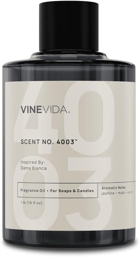 VINEVIDA [16oz] DAMA Bianca Fragrance Oil for Candle Making - Natural Candle Oil Scents - Soap Making Essential Oil - Made in USA